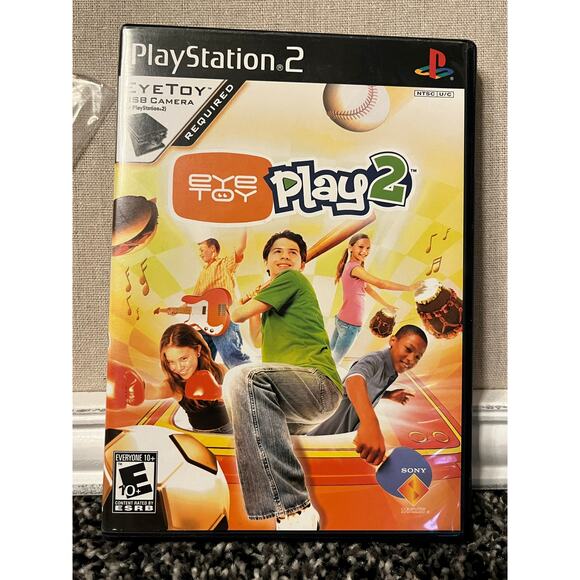 PlayStation Other - EyeToy Play 2 for PS2 with Camera & 12 Games Interactive Fun